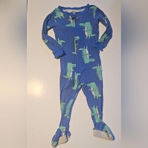 Carter's Blue Alligator Print Footie Size 18 Months